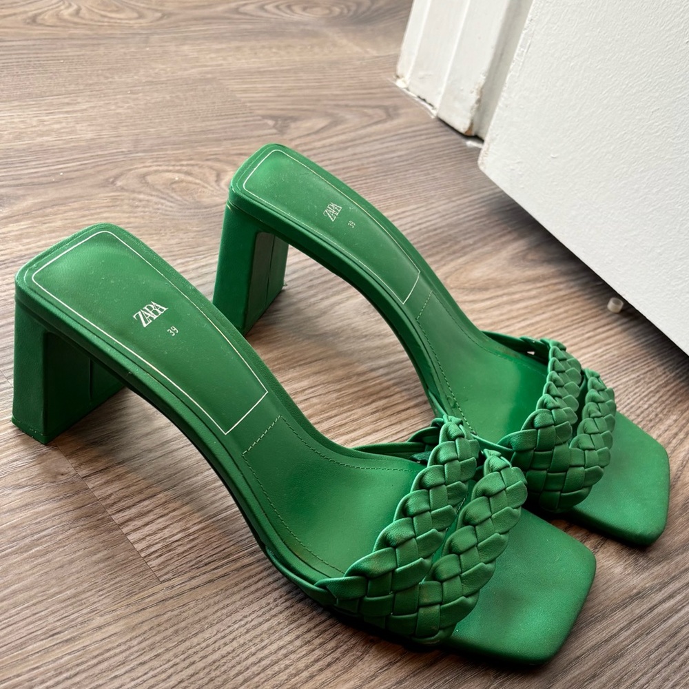 Green Zara Heels